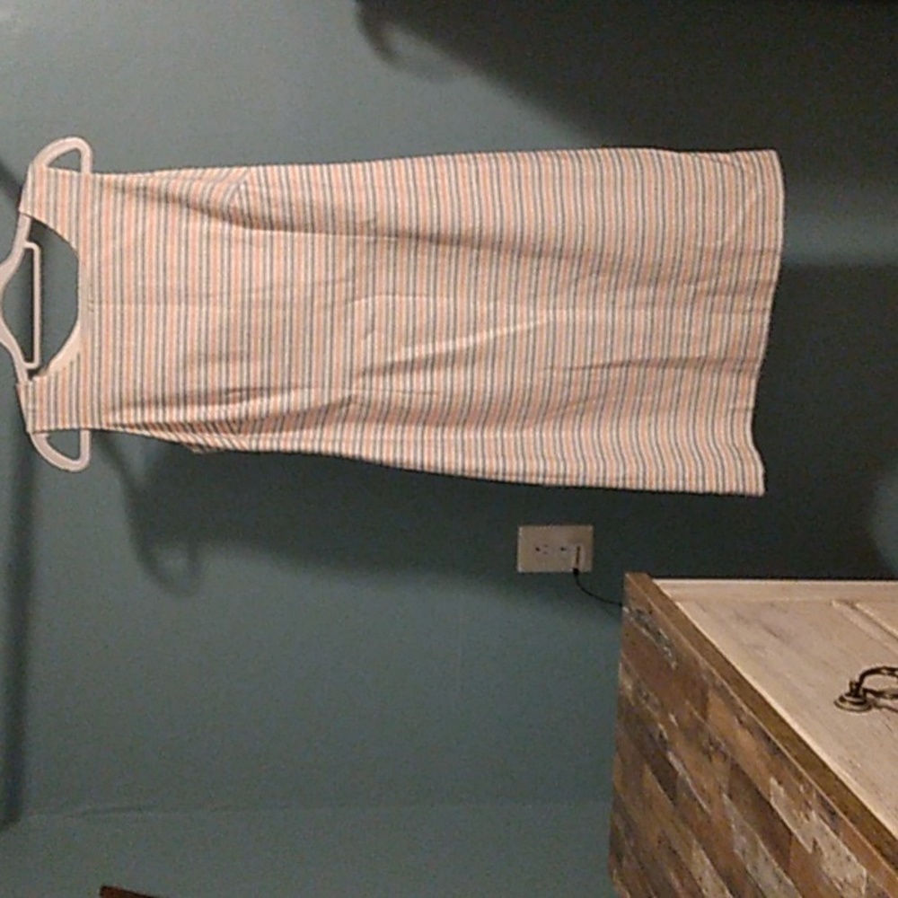Talbots pastel striped dress size 8